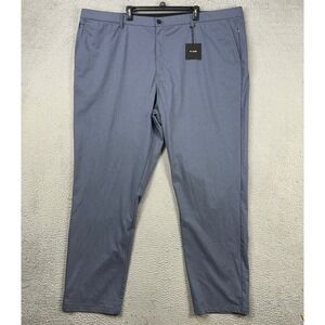 01.Algo‎ Mens Chino Golf Pants 46 Blue Wicking Performance Tech Flat Front NEW